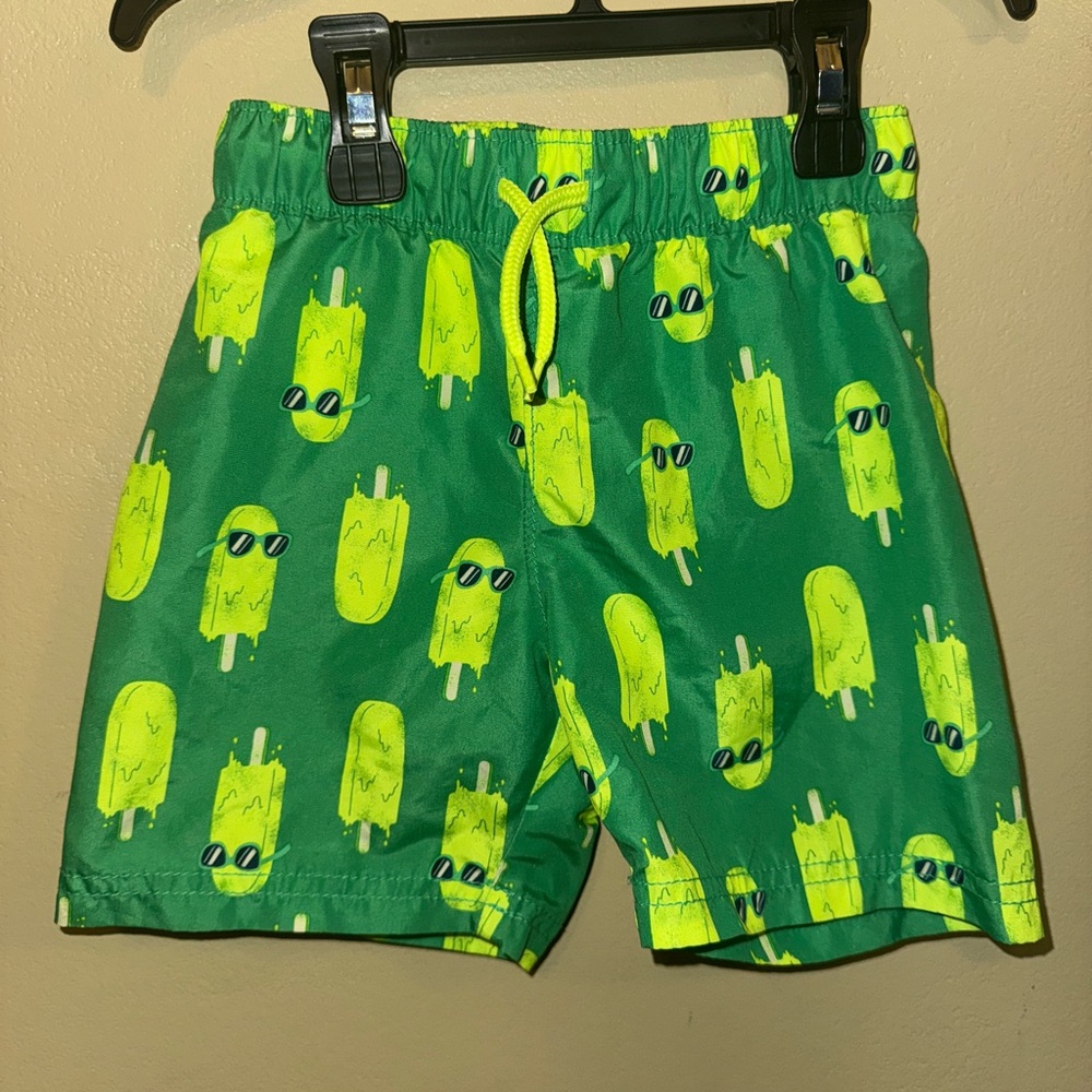 Toddler Boys 3t Green Popsicle Swim Trunks Old Navy Little Kids Swimwear 3 Beach
